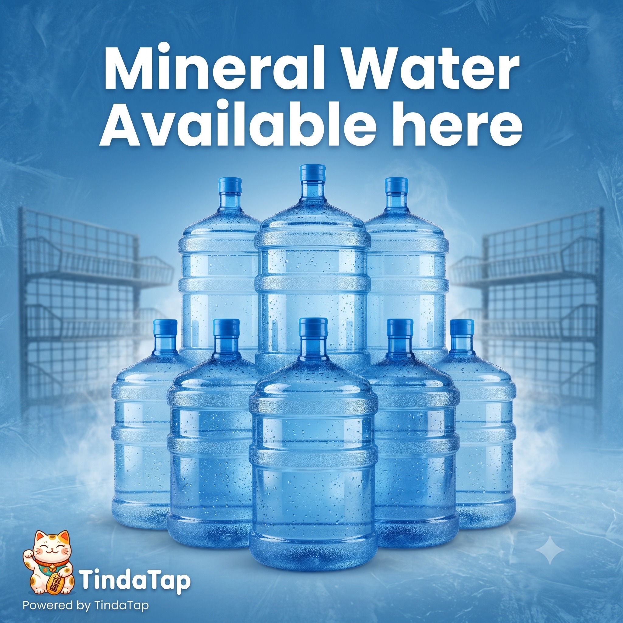 Mineral water available here poster